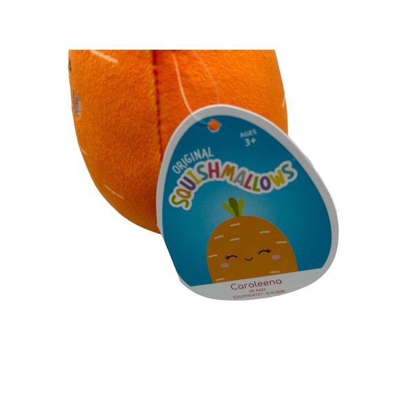 Caroleena Carrot Orange Farm 4.5" Squishmallows 2022 Kellytoy Plush Stuffed Toy - Picture 4 of 5